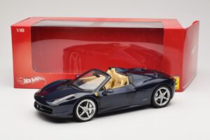 Ferrari 458 Italia Spider Dark Blue Metallic Hot Wheels 1:18 X5529 メタル - 画像 8/8