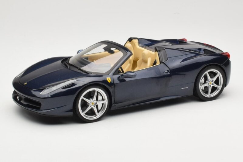 Ferrari 458 Italia Spider Dark Blue Metallic Hot Wheels 1:18 X5529 メタル