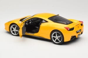Ferrari 458 Italia イエロー Hot Wheels 1:18 P9894 メタル - 画像 5/8