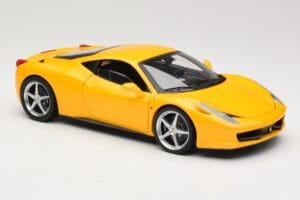 Ferrari 458 Italia イエロー Hot Wheels 1:18 P9894 メタル - 画像 6/8