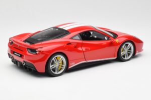 Ferrari 488 GTB レッド Bburago 1:18 18-76102 メタル - 画像 3/8
