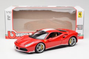 Ferrari 488 GTB レッド Bburago 1:18 18-76102 メタル - 画像 8/8