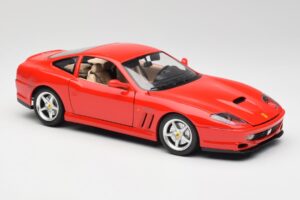 Ferrari 550 Maranello レッド Bburago 1:18 3064 メタル - 画像 6/8