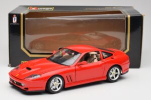 Ferrari 550 Maranello レッド Bburago 1:18 3064 メタル - 画像 8/8
