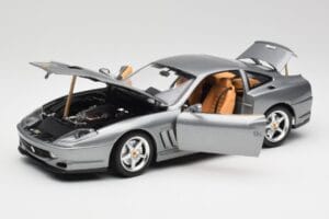 Ferrari 550 Maranello シルバー Bburago 1:18 3344 メタル - 画像 2/8