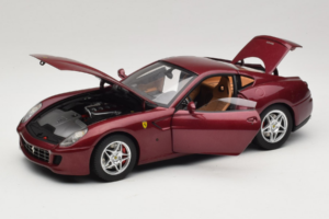 Ferrari 599 GTB Fiorano ダークレッド Hot Wheels 1:18 M1200 メタル - 画像 2/8