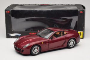 Ferrari 599 GTB Fiorano ダークレッド Hot Wheels 1:18 M1200 メタル - 画像 8/8
