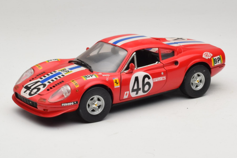 Ferrari Dino 246 GT #46 レッド Anson 1:18 3580-P1 メタル