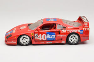 Ferrari F40 #40 J-P. Jabouille / O. Grouillard Art Sports 1987 Bburago 1:18 3332-A1 メタル - 画像 4/8