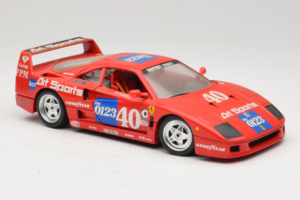 Ferrari F40 #40 J-P. Jabouille / O. Grouillard Art Sports 1987 Bburago 1:18 3332-A1 メタル - 画像 6/8
