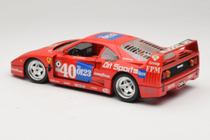 Ferrari F40 #40 J-P. Jabouille / O. Grouillard Art Sports 1987 Bburago 1:18 3332-A1 メタル - 画像 7/8