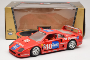 Ferrari F40 #40 J-P. Jabouille / O. Grouillard Art Sports 1987 Bburago 1:18 3332-A1 メタル - 画像 8/8