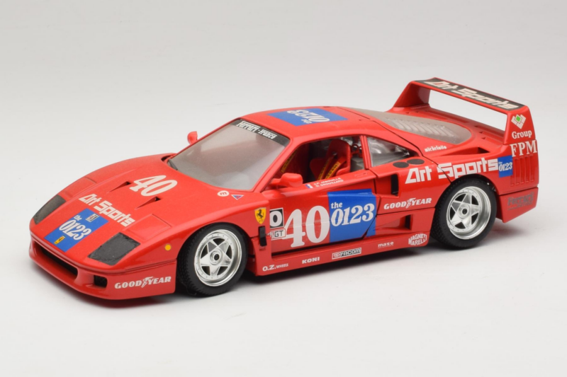 Ferrari F40 #40 J-P. Jabouille / O. Grouillard Art Sports 1987 Bburago 1:18 3332-A1 メタル