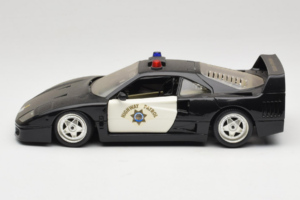 Ferrari F40 Highway Patrol ブラック ホワイト Bburago 1:18 3022-H1 メタル - 画像 4/8