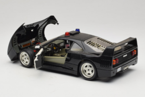 Ferrari F40 Highway Patrol ブラック ホワイト Bburago 1:18 3022-H1 メタル - 画像 5/8