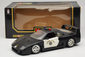 Ferrari F40 Highway Patrol ブラック ホワイト Bburago 1:18 3022-H1 メタル - 画像 8/8