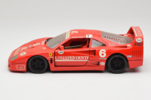 Ferrari F40 #6 V. Colombo L'Indipendente レッド 1987 Bburago 1:18 3032-L1 メタル - 画像 4/8