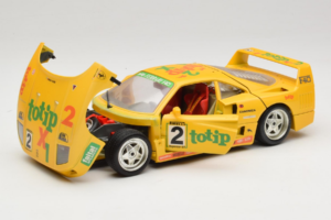 Ferrari F40 Totip Jolly Club #2 イエロー Bburago 1:18 3332-Y1 メタル - 画像 2/8