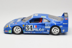 Ferrari F40 #34 M. Ferte / Thavenin / Palau Pilot ブルー 1987 Bburago 1:18 3032-B1 メタル - 画像 4/8