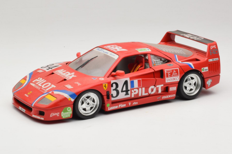 Ferrari F40 LM Pilot #34 Ferte / Thavenin / Palau 24 Hours of Le Mans 1995 レッド Bburago 1:18 3032-P3 メタル