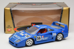 Ferrari F40 Pilot #56 ブルー Bburago 1:18 3332-BL1 メタル - 画像 8/8