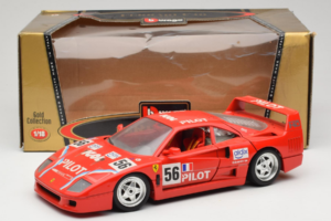 Ferrari F40 #56 Pilot レッド 1987 Bburago 1:18 3332-P2 メタル - 画像 8/8