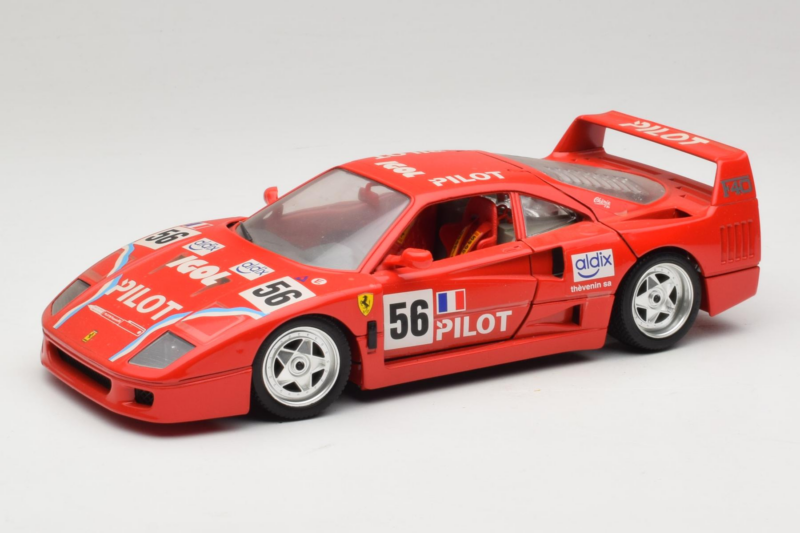 Ferrari F40 #56 Pilot レッド 1987 Bburago 1:18 3332-P2 メタル