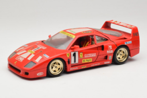 Ferrari F40 Evoluzione #1 Pirelli Agip レッド ゴールドホイール 1992 Bburago 1:18 3042-P2 メタル