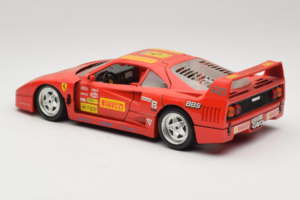 Ferrari F40 Pirelli BBS レッド Bburago 1:18 3032-P4 メタル - 画像 7/8