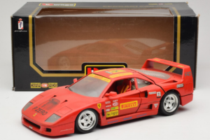 Ferrari F40 Pirelli BBS レッド Bburago 1:18 3032-P4 メタル - 画像 8/8