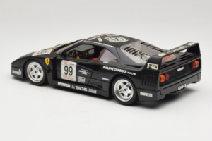 Ferrari F40 Seco #99 Lesseps / Charriol / Balandras ブラック Bburago 1:18 3032-B3 メタル - 画像 7/8