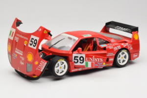 Ferrari F40 LM Unisys #59 Ota / P. Nappi / R. Donovan 24 Hours of Le Mans 1996 Bburago 1:18 3032-U1 メタル - 画像 2/8
