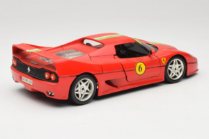Ferrari F50 クーペ #6 レッド イタリア国旗付き Bburago 1:18 3382-P1 メタル - 画像 3/8