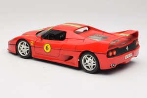 Ferrari F50 クーペ #6 レッド イタリア国旗付き Bburago 1:18 3382-P1 メタル - 画像 7/8