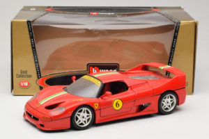 Ferrari F50 クーペ #6 レッド イタリア国旗付き Bburago 1:18 3382-P1 メタル - 画像 8/8
