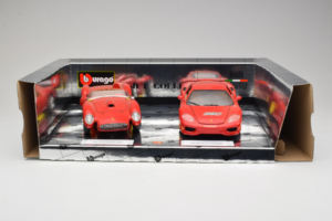 Ferrari Gift Set 250 Testa Rossa & 360 Modena Challenge レッド Bburago 1:18 GC001 メタル