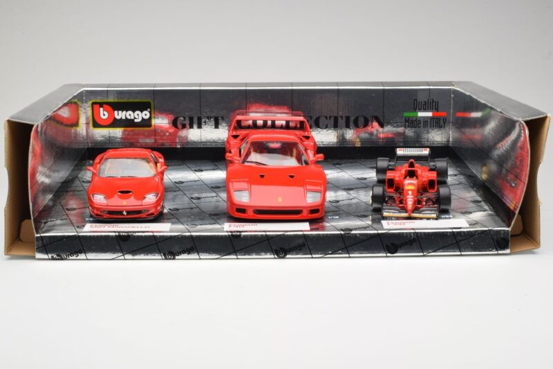 Ferrari Promo Set F40 550 Maranello Scuderia Ferrari F310 F1 1996 Bburago 1:18 FERRARI001 メタル