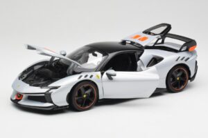 Ferrari SF90 XX Stradale Arctic White Bburago 1:18 18-16020W メタル - 画像 2/8