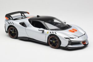 Ferrari SF90 XX Stradale Arctic White Bburago 1:18 18-16020W メタル - 画像 6/8