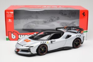 Ferrari SF90 XX Stradale Arctic White Bburago 1:18 18-16020W メタル - 画像 8/8