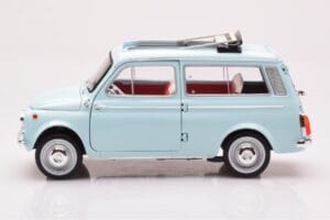 Fiat 500 Giardiniera アクアマリナ ブルー Norev 1:18 187742 メタル - 画像 4/7