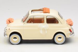 Fiat 500 L アイボリー Wedding Gift Norev 1:18 187780 メタル - 画像 3/6
