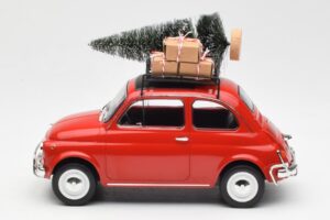 Fiat 500 L レッド Christmas Norev 1:18 187779 メタル - 画像 3/6