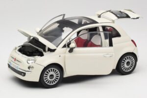 Fiat 500 ホワイト Mondo Motors 1:18 500291 メタル - 画像 2/8