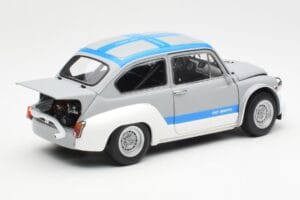 Fiat Abarth 1000 TCR マットグレー ブルーストライプ AUTOart 1:18 72642 メタル - 画像 3/8