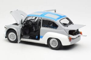 Fiat Abarth 1000 TCR マットグレー ブルーストライプ AUTOart 1:18 72642 メタル - 画像 5/8