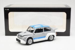 Fiat Abarth 1000 TCR マットグレー ブルーストライプ AUTOart 1:18 72642 メタル - 画像 8/8