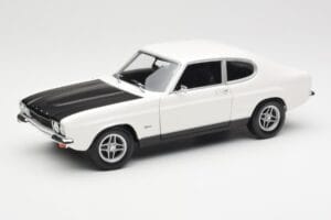 Ford Capri Mk1 RS 2600 ホワイト ブラック Minichamps 1:18 150089078 メタル