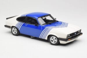 Ford Capri Mk2 3.0 ホワイト ブルー ストライプ Minichamps 1:18 155788600 メタル - 画像 4/6