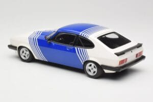 Ford Capri Mk2 3.0 ホワイト ブルー ストライプ Minichamps 1:18 155788600 メタル - 画像 5/6